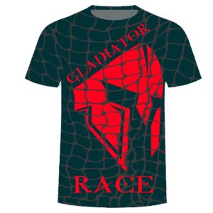 Camiseta Gladiator Race Negra y Roja